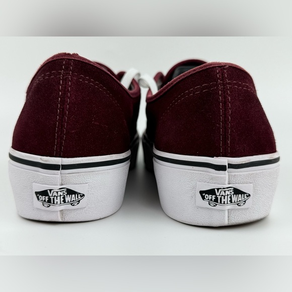 Vans Off The Wall Suede Burgundy Sneakers, Unisex Size Men's 8.0 / Women's 9.5 - Picture 7 of 15